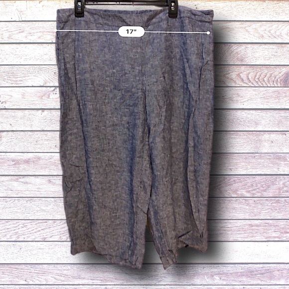 CHICOS Linen Blend Capris SZ 3 - Picture 4 of 5